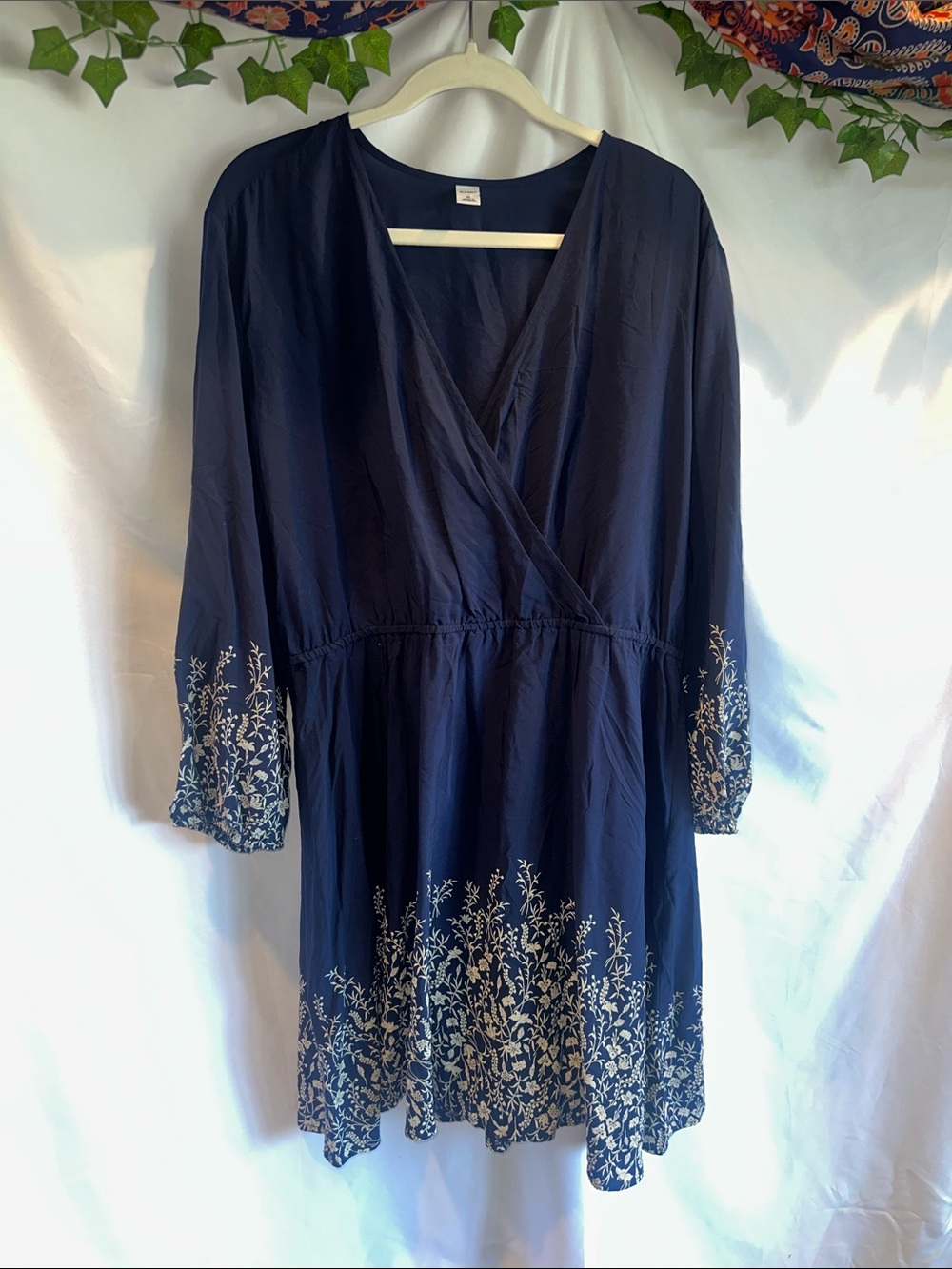 Old Navy Navy Blue Dress with White flowers